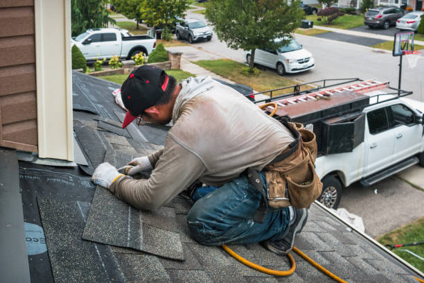 Professional Gutter Installation technician working in Inver Grove Heights, MN